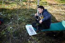 Tämän teltan kaverit jäävät tänään toivottavasti "työttömäksi", mutta maalin jälkeen löytyy tarvittaessa